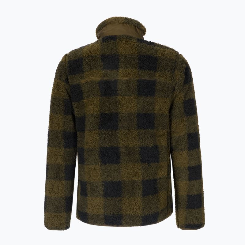 Felpa da trekking Columbia Winter Pass Print Fleece verde oliva a quadri da uomo 9