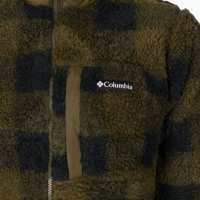 Felpa da trekking Columbia Winter Pass Print Fleece verde oliva a quadri da uomo 10