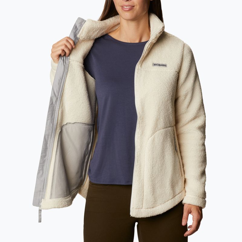 Felpa da trekking Columbia West Bend chalk da donna 5