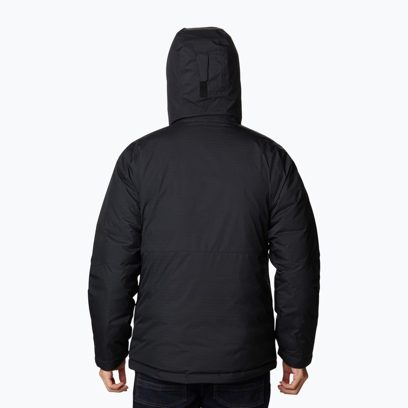 Columbia Oak Harbor Giacca invernale isolata da uomo nero 3