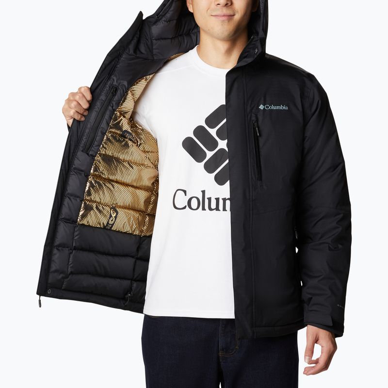 Columbia Oak Harbor Giacca invernale isolata da uomo nero 4