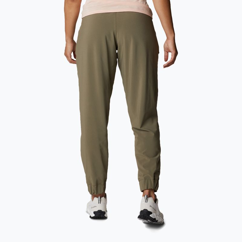 Pantaloni da trekking Columbia Pleasant Creek Warm Jogger verde pietra da donna 3