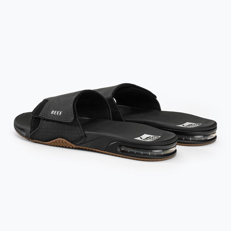 REEF Fanning Slide nero/argento infradito da uomo 3