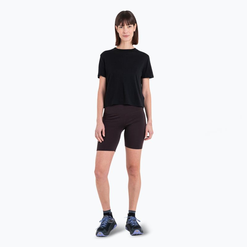 Icebreaker maglia trekking donna Merino 150 Tech Lite III SS Crop Tee nero 2