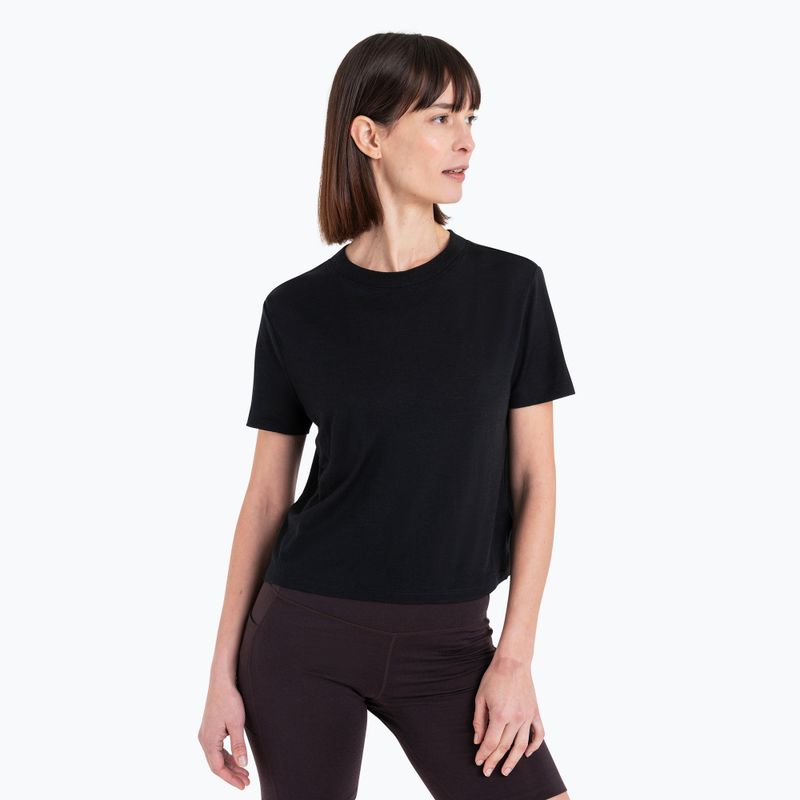 Icebreaker maglia trekking donna Merino 150 Tech Lite III SS Crop Tee nero 4