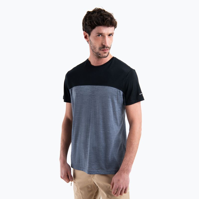 Icebreaker Merino Cool-Lite Sphere III SS Tee Uomo Colour Block graphite hthr trekking shirt 5