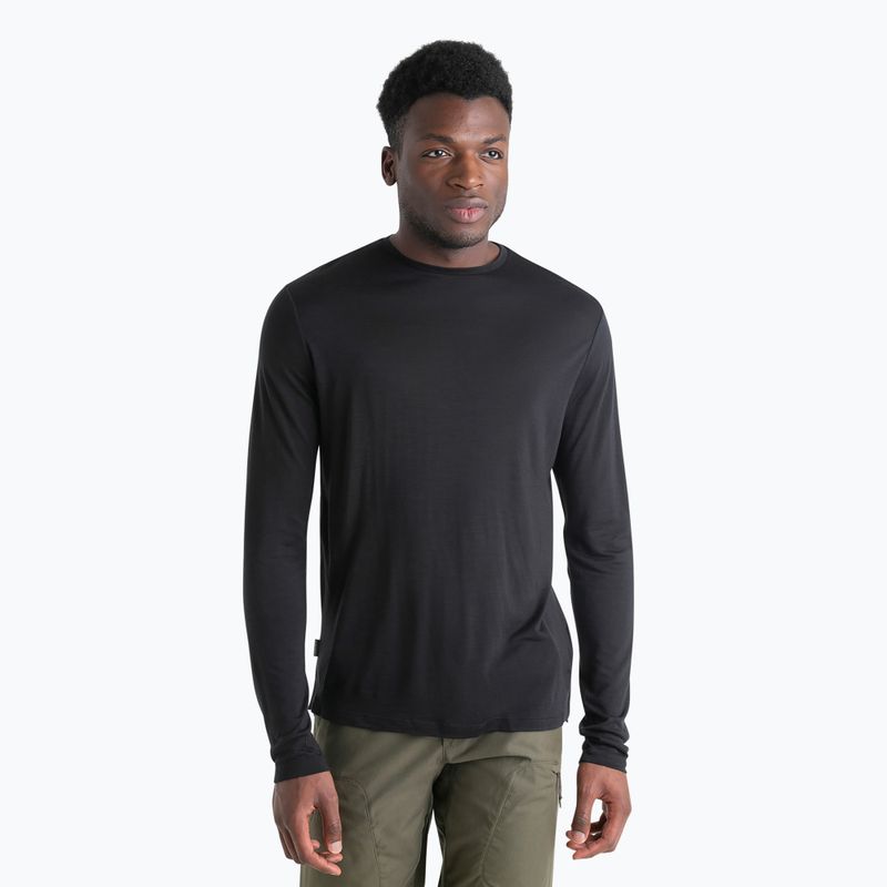 Icebreaker trekking uomo manica lunga Merino 125 Cool-Lite Sphere III LS Tee nero