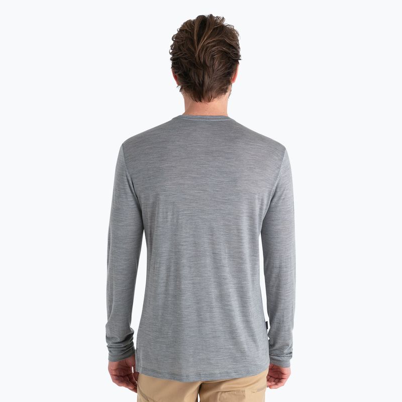 Uomo Icebreaker Merino 125 Cool-Lite Sphere III LS Tee metro heather trekking longsleeve 3