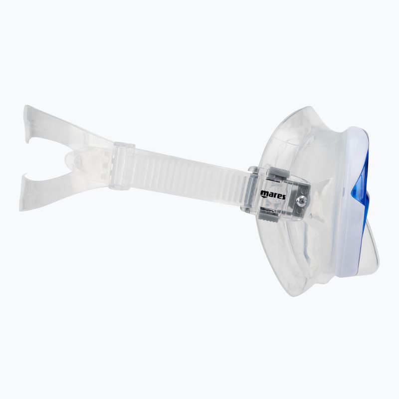 Maschera da snorkeling Mares Vento SC trasparente/blu per bambini 3