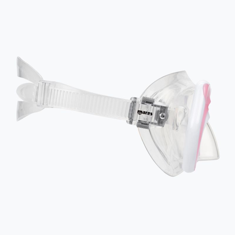 Maschera subacquea Mares Pirate trasparente/rosa per bambini 3