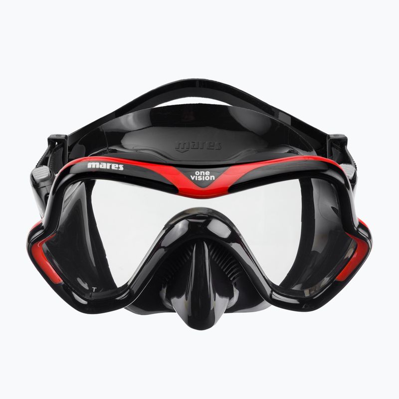 Maschera subacquea Mares One Vision nera/rossa 2