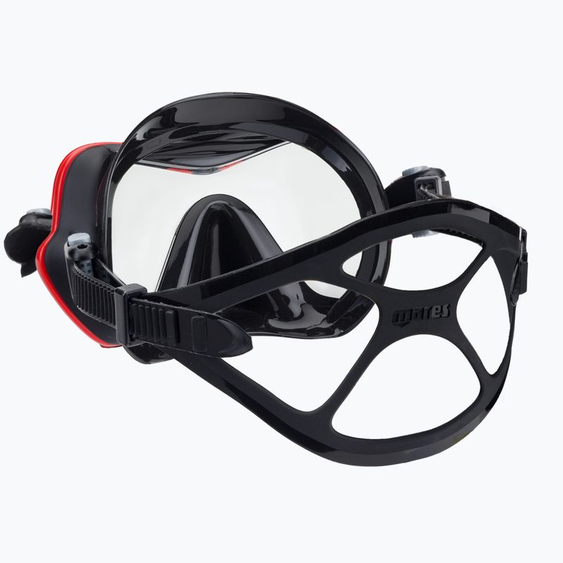 Maschera subacquea Mares One Vision nera/rossa 4
