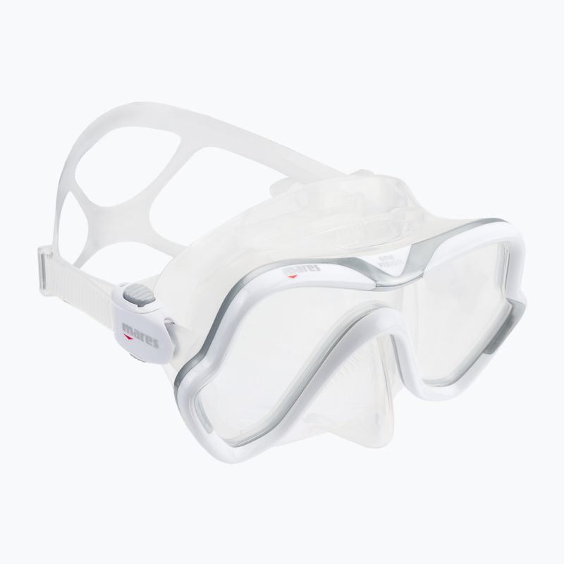 Maschera subacquea Mares One Vision bianca e trasparente