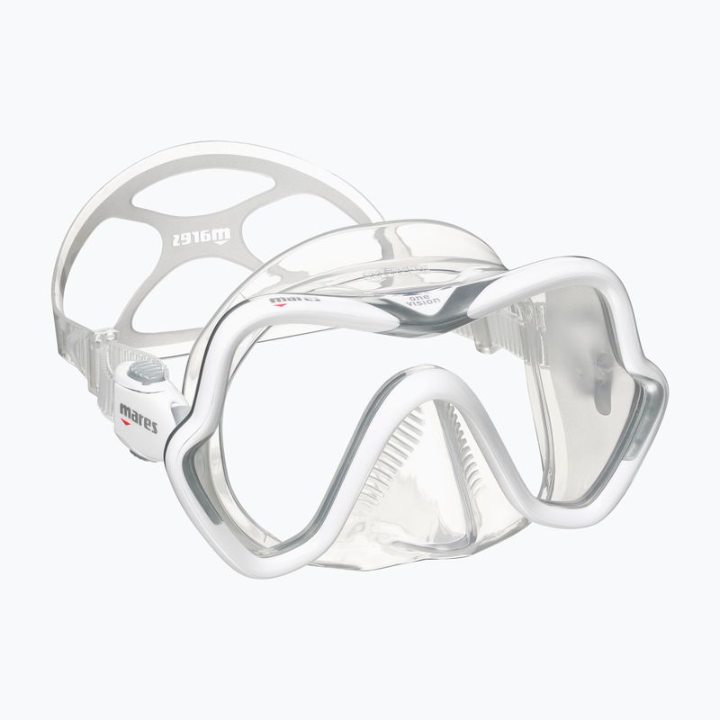 Maschera subacquea Mares One Vision bianca e trasparente 6