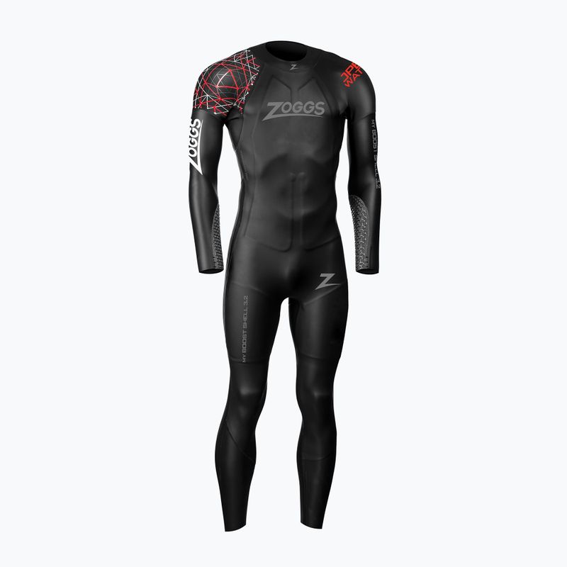 Schiuma da nuoto da uomo Zoggs Ow Myboost Shell Fs 3,2 mm nero/rosso