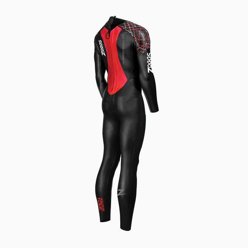 Schiuma da nuoto da uomo Zoggs Ow Myboost Shell Fs 3,2 mm nero/rosso 2