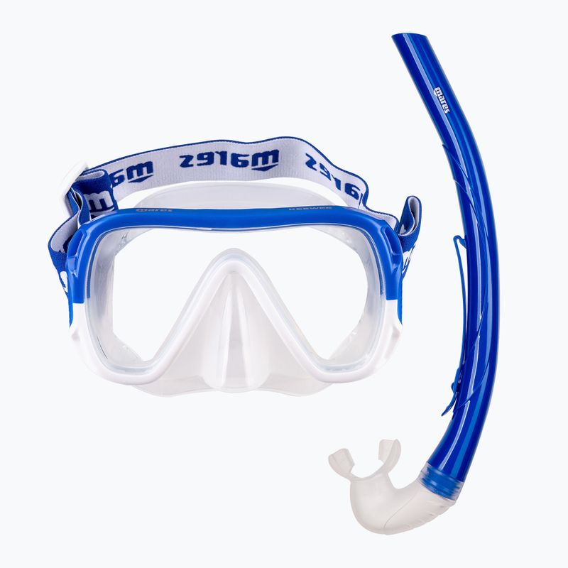 Mares Combo Keewee kit snorkel blu/bianco/chiaro