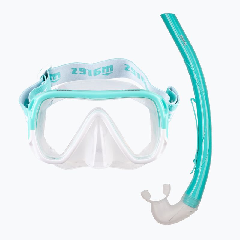 Mares Combo Keewee kit snorkel menta/bianco/chiaro