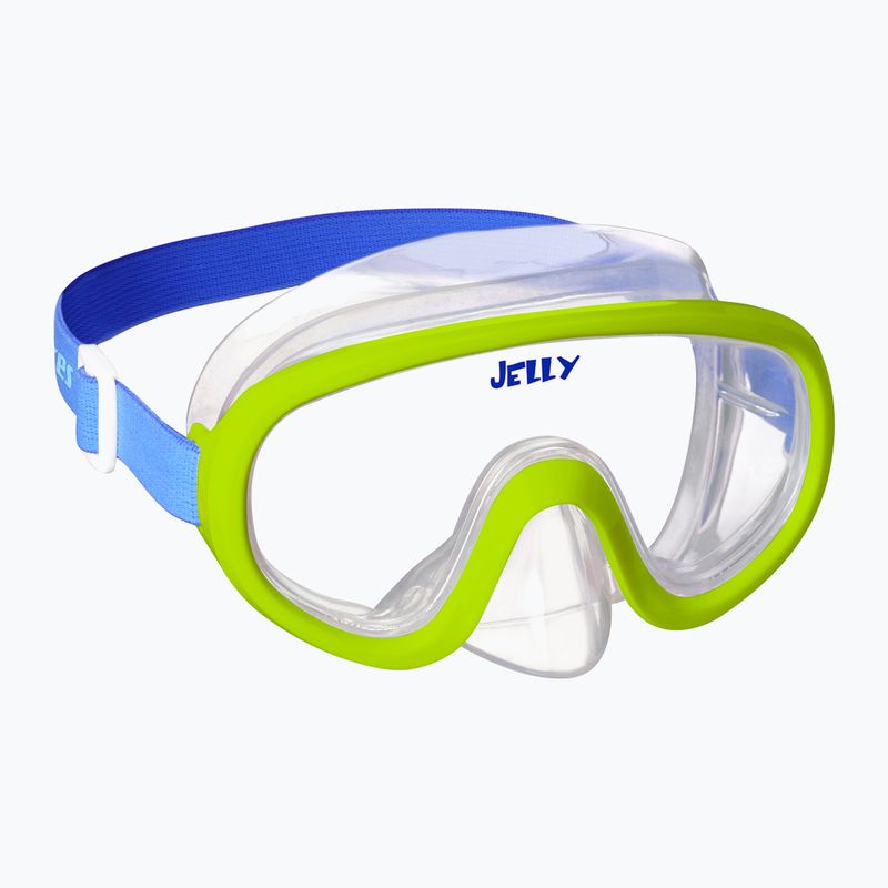 Mares Combo Jelly lime/blue/clear kit snorkeling per bambini 2