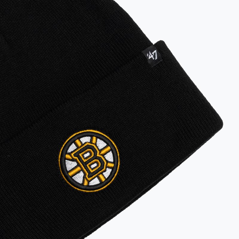 47 Brand NHL Boston Bruins Haymaker berretto invernale nero 3