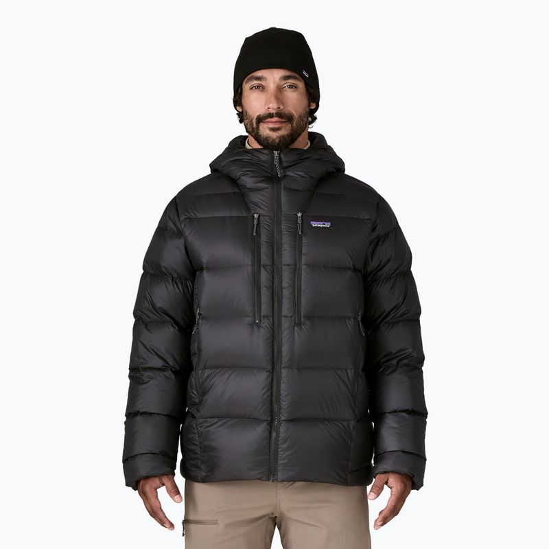 Felpa con cappuccio da uomo Patagonia Fitz Roy Down Hoody nero