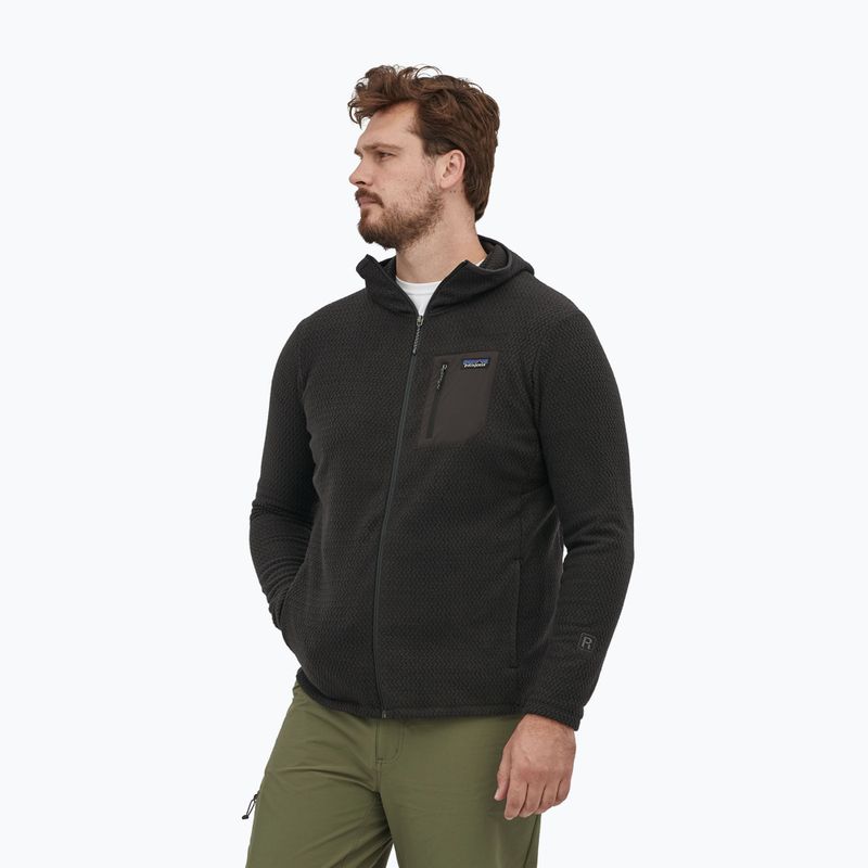 Felpa da trekking da uomo Patagonia R1 Air Full-Zip nero