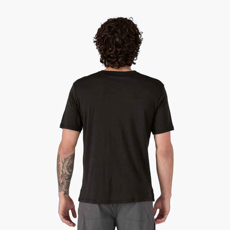 Camicia grafica da uomo Patagonia Cap Cool Merino Blend heritage header/nero 2