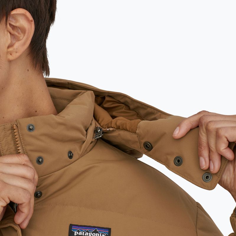Patagonia Downdrift Parka da donna in piumino nido marrone 4
