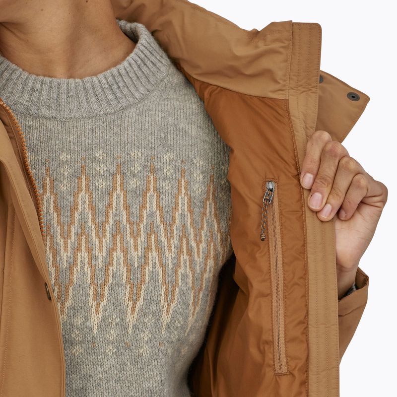 Patagonia Downdrift Parka da donna in piumino nido marrone 5