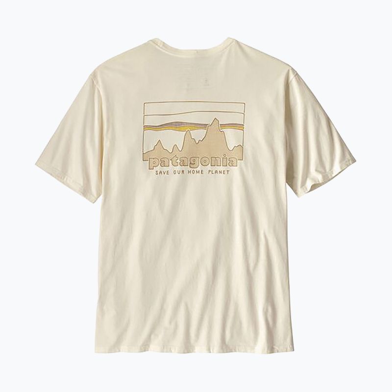 Maglietta Patagonia '73 Skyline Organic bianco betulla da uomo 5