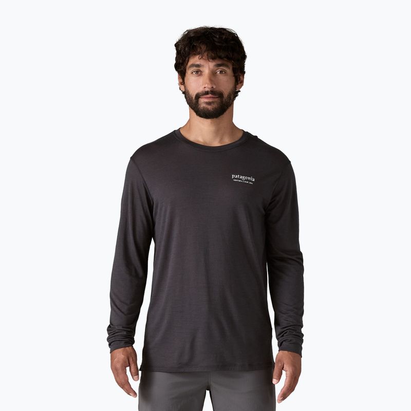 Uomo Patagonia Cap Cool Merino Blend Longsleeve Graphic heritage header/nero