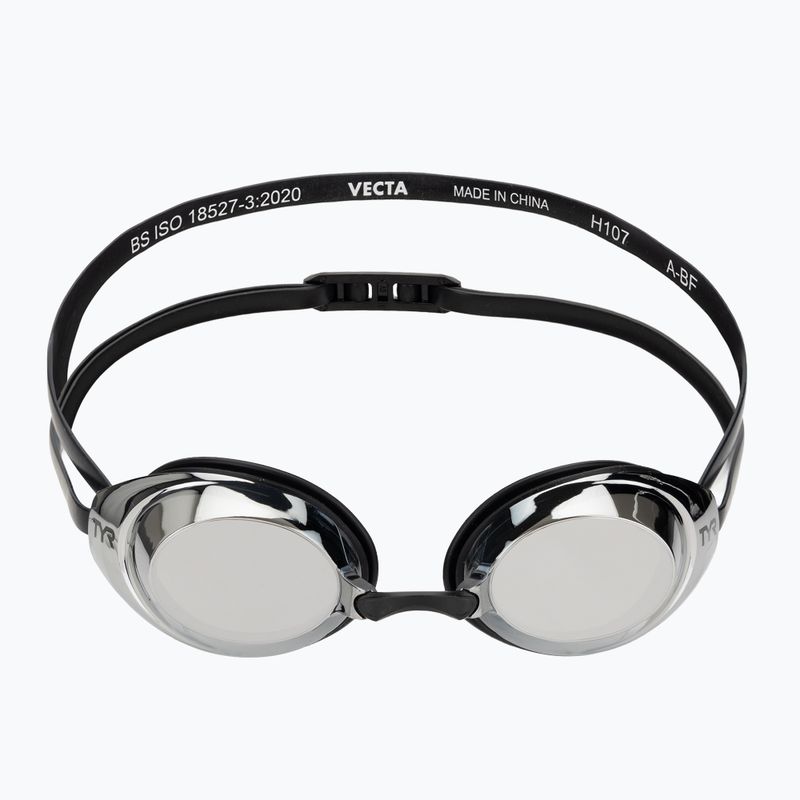 Occhiali da nuoto TYR Vecta Racing Mirrored argento/nero/nero 2