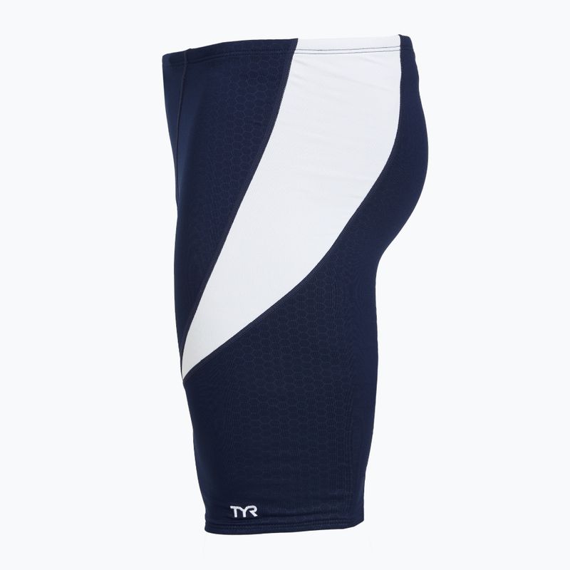 Jammer da nuoto da uomo TYR Durafast Elite Curve Splice Hexa Jammer navy/white 4