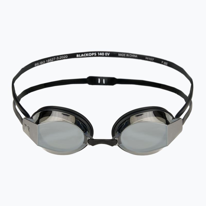 Occhiali da nuoto TYR Blackops 140 Ev Racing Mirrored argento/nero/nero 2