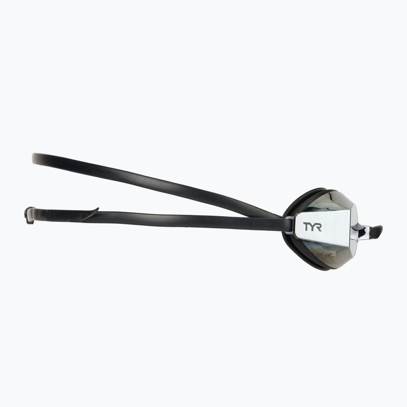 Occhiali da nuoto TYR Blackops 140 Ev Racing Mirrored argento/nero/nero 3