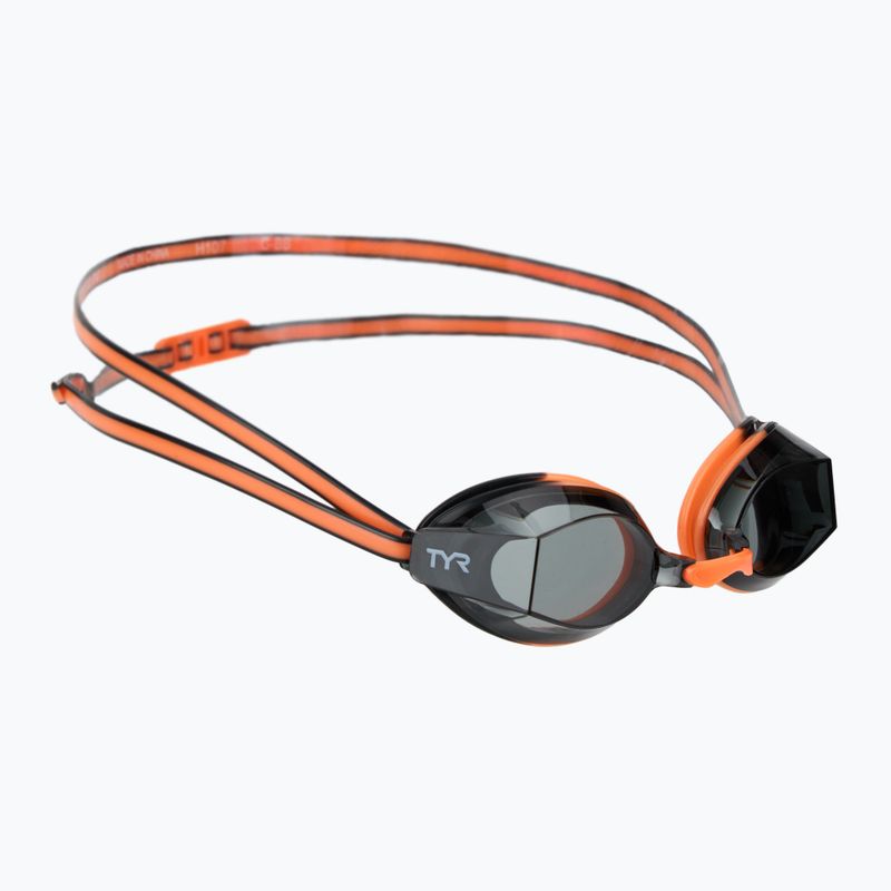 Occhiali da nuoto TYR Blackops 140 Ev Racing per bambini fumo/arancio/nero