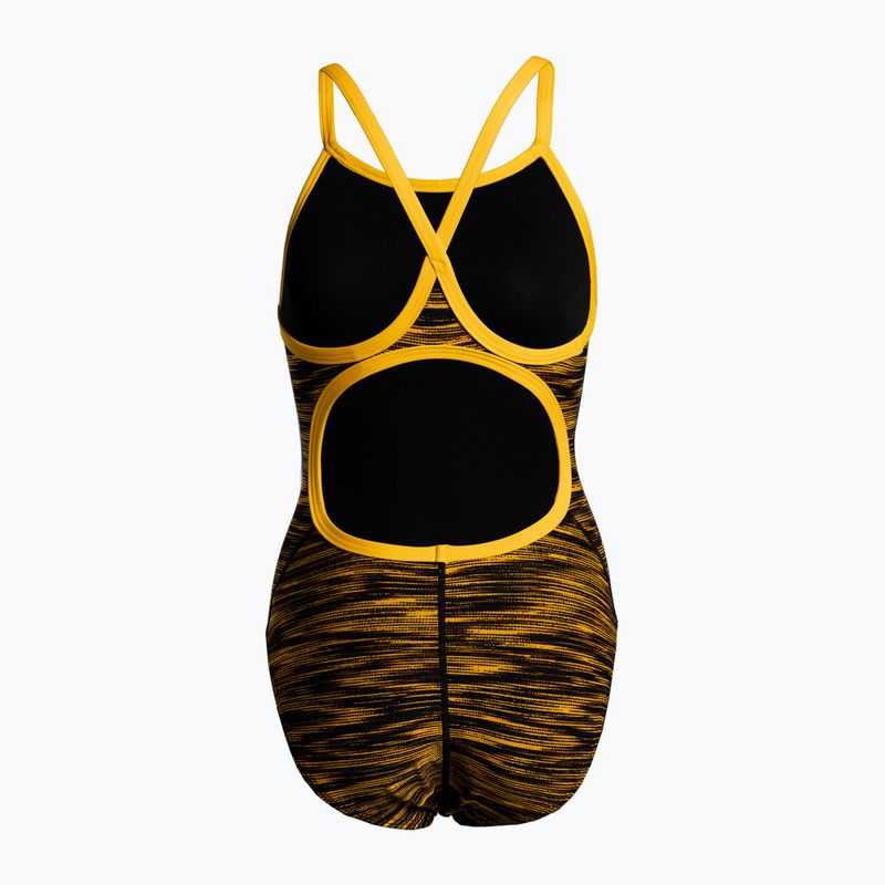 Costume intero da donna TYR Fizzy Diamondfit nero/oro 2