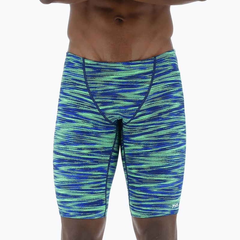 Costume da bagno TYR Fizzy Jammer da uomo blu/verde 4