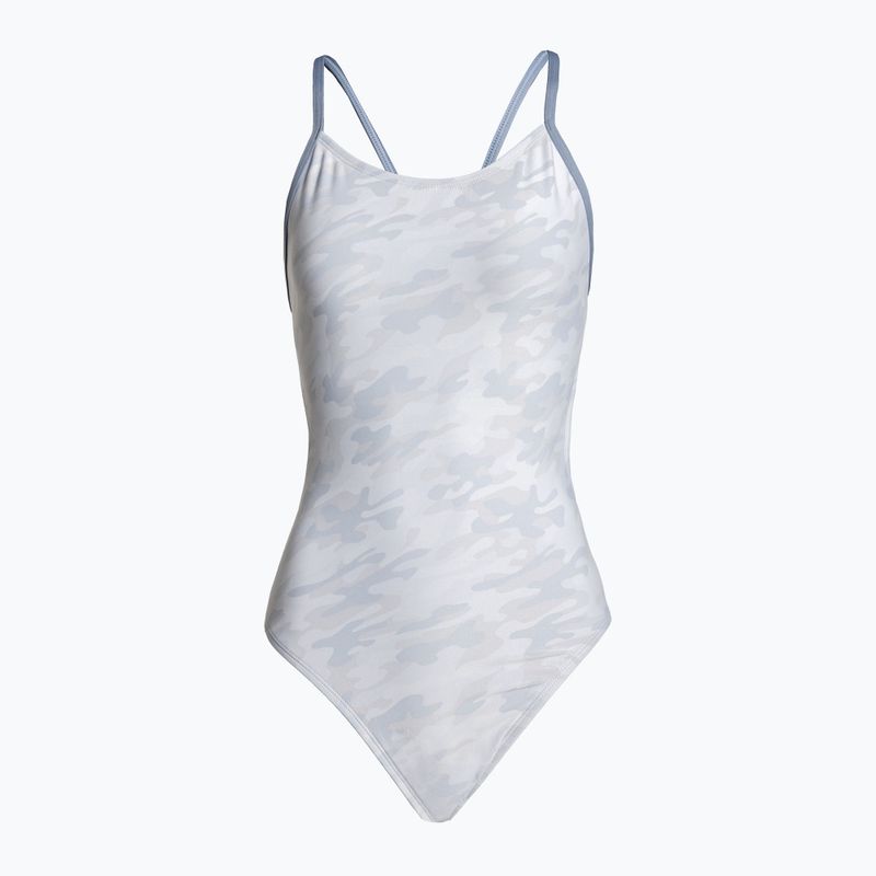 Costume intero da donna TYR Whiteout Camo Cutoutfit bianco