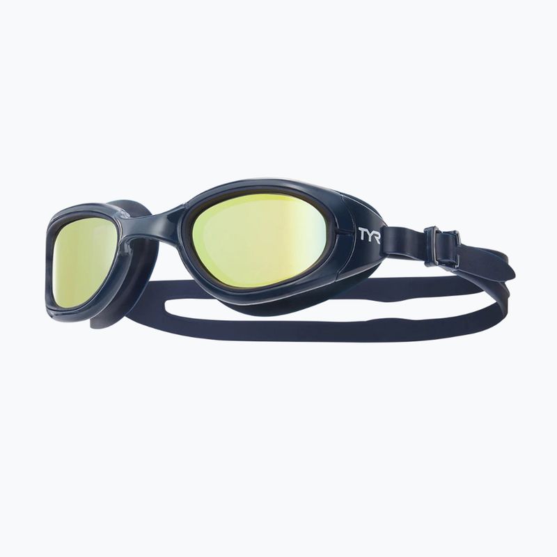 Occhialini da nuoto TYR Special Ops 2.0 Mirrored oro/marino/marino