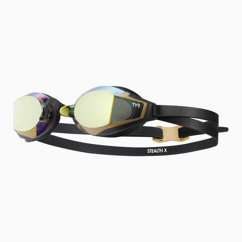 Occhiali da nuoto TYR Stealth-X Performance Mirrored oro/nero/nero