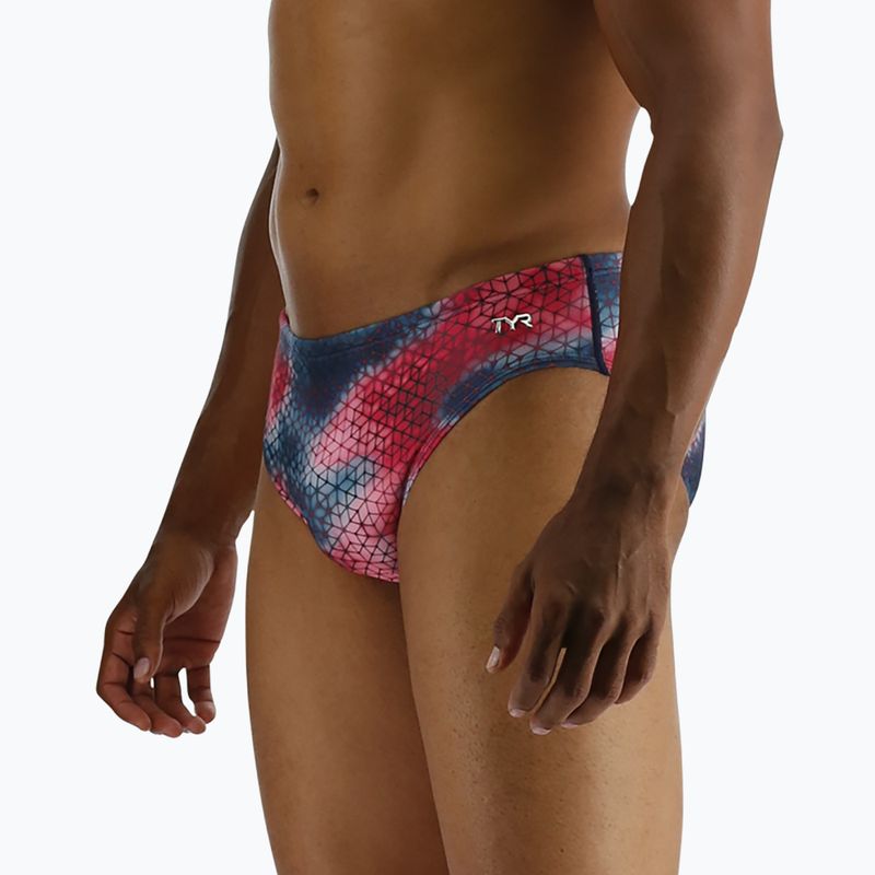 Slip da bagno TYR Starhex Racer uomo rosso/multi 6