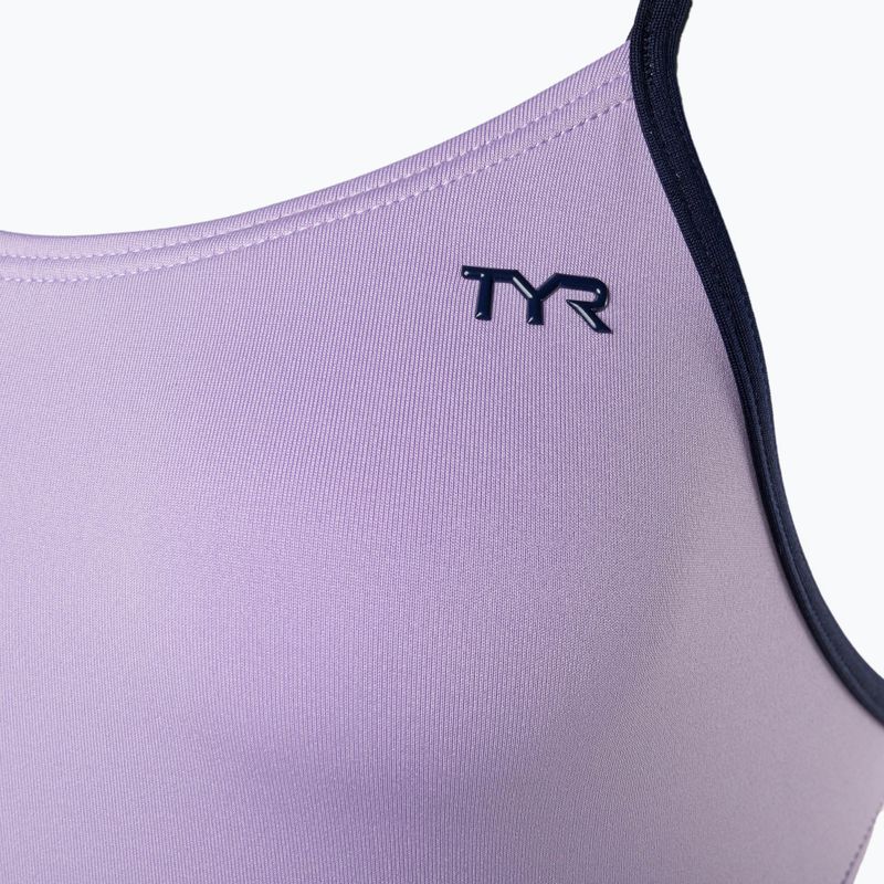 Costume intero da donna TYR Solid Cutoutfit lavanda 3