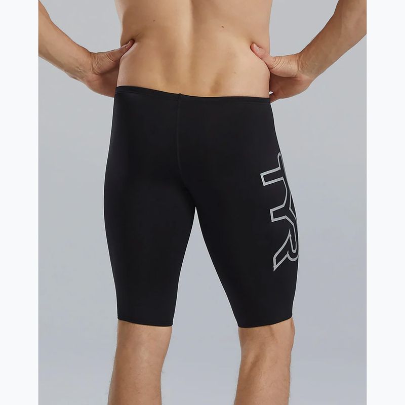 Jammer da nuoto uomo TYR Soild Large Logo Jammer black 2