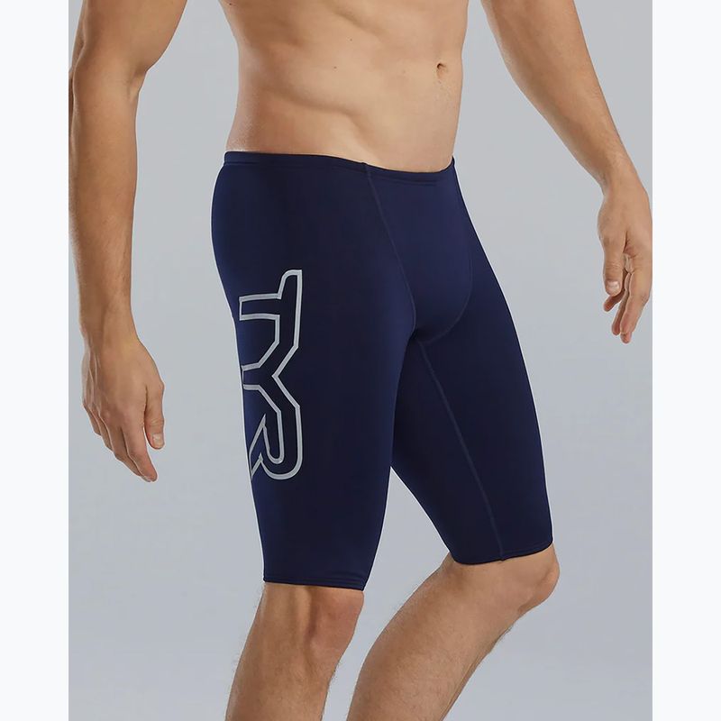 Jammer da nuoto uomo TYR Soild Large Logo Jammer navy 7