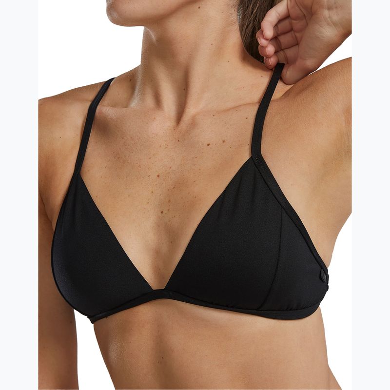 TYR Solid Triangle Tieback top costume da bagno nero 5