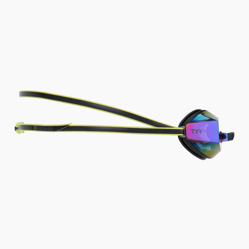 Occhiali da nuoto TYR Blackops 140 Ev Racing Mirrored verde fluo/nero 3