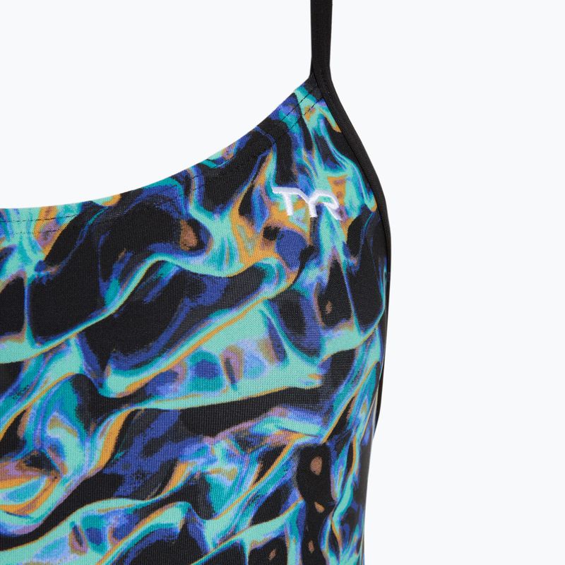 Costume intero da donna TYR Durafast Elite Energy Cutoutfit blu 3