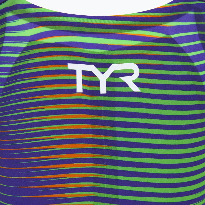Costume da bagno intero da donna TYR Avictor 2.0 Luminins Open Back elec lime 3