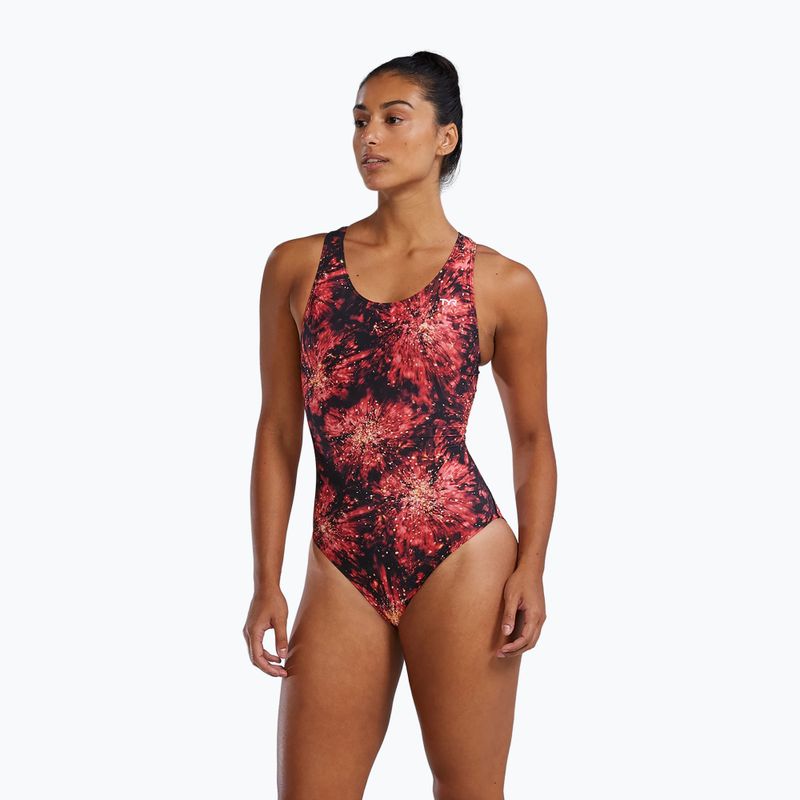 Costume intero donna TYR Durafast Elite Radiant Flare Maxfit rosso 3